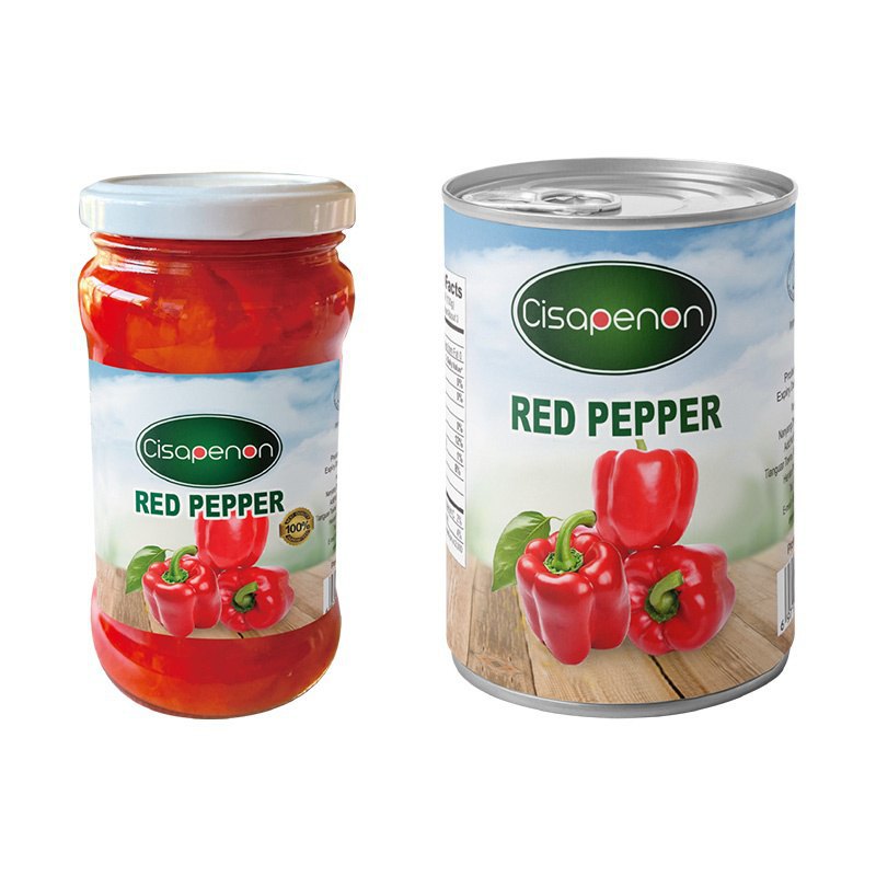 Canned Red Pepper And Glass Jar